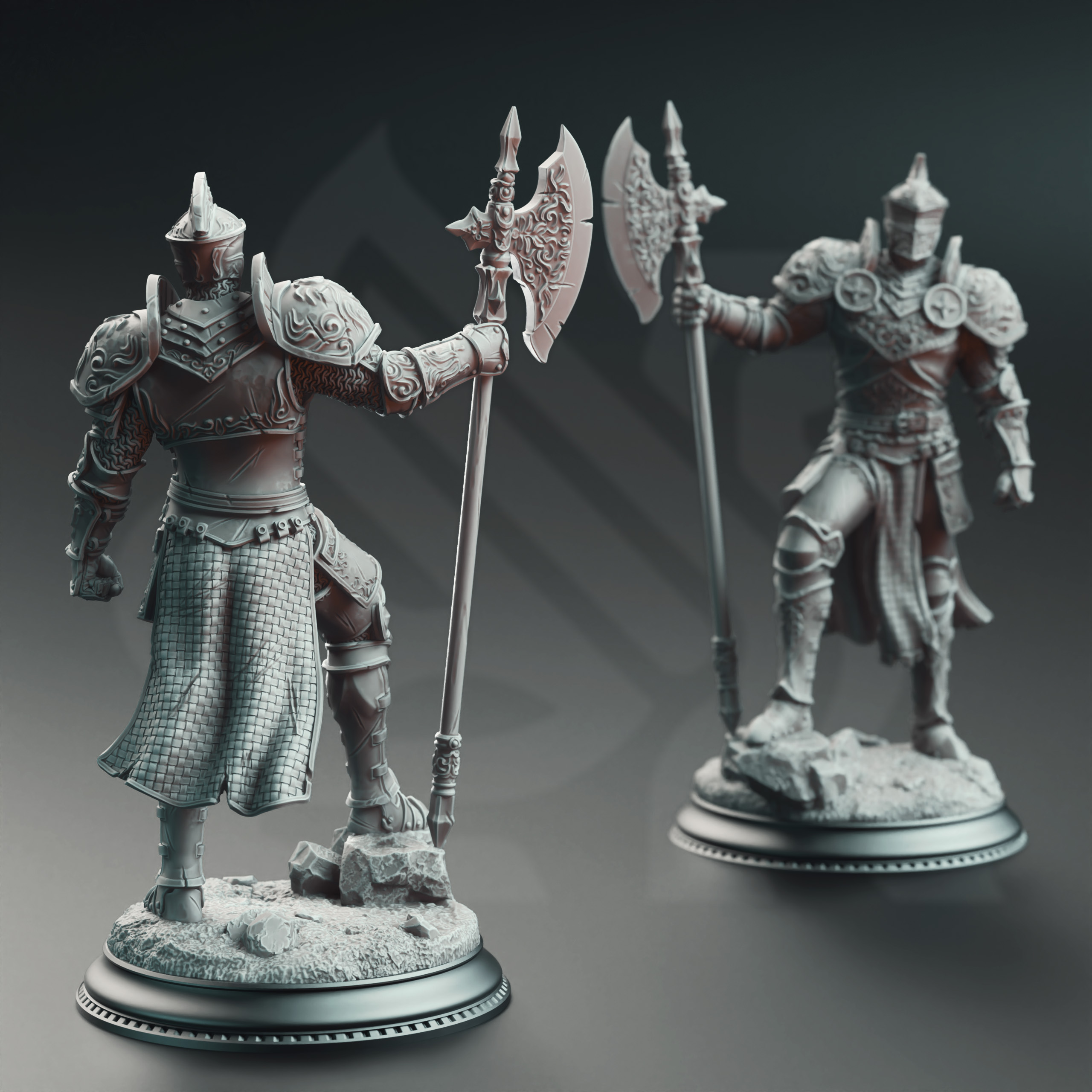 Unpainted resin miniature of Ser Claudius - Knight of the Tower — view 3 of 4
