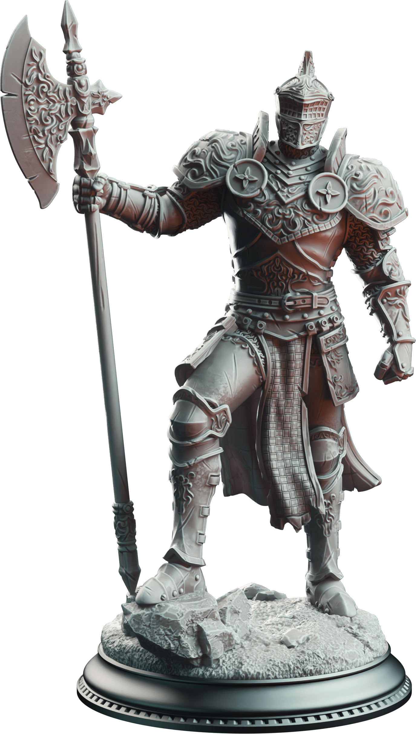 Unpainted resin miniature of Ser Claudius - Knight of the Tower — view 4 of 4