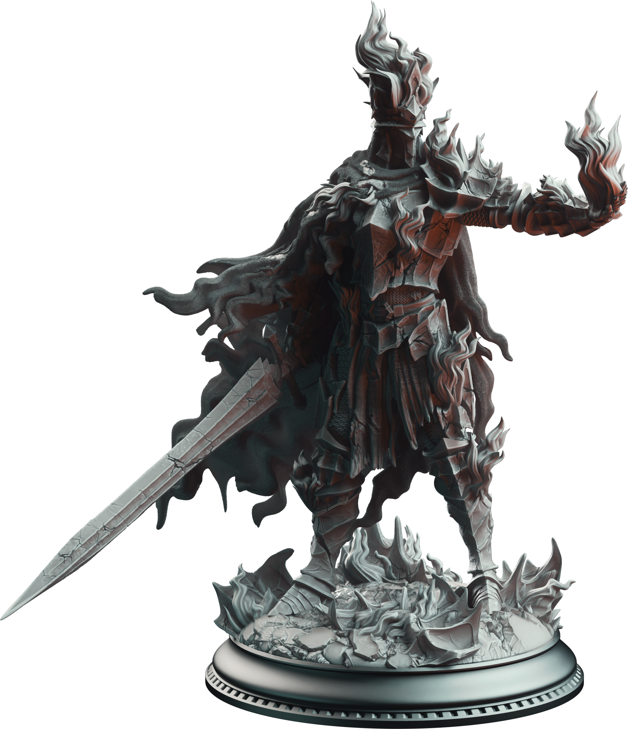 Unpainted resin miniature of Ser Elias the Heartless - The Burning Knight — view 4 of 4