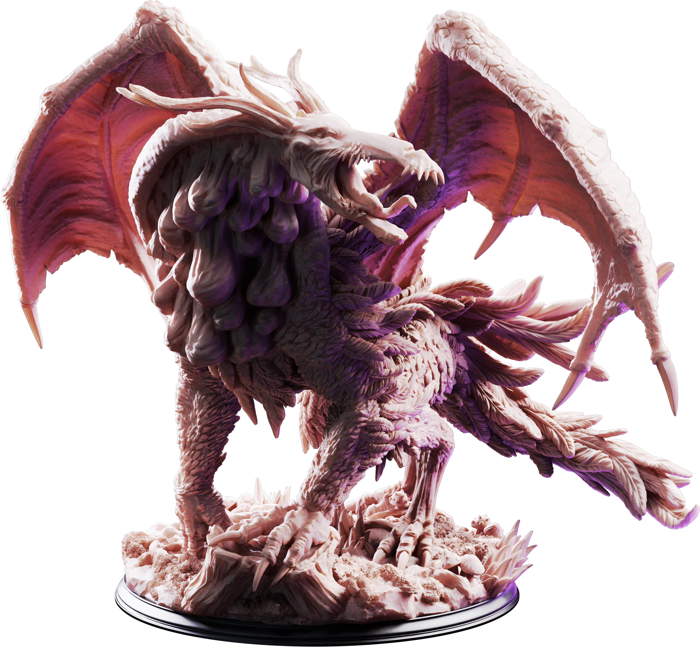 Unpainted resin miniature of The Jabberwock, monster of the tulgey wood — view 4 of 4