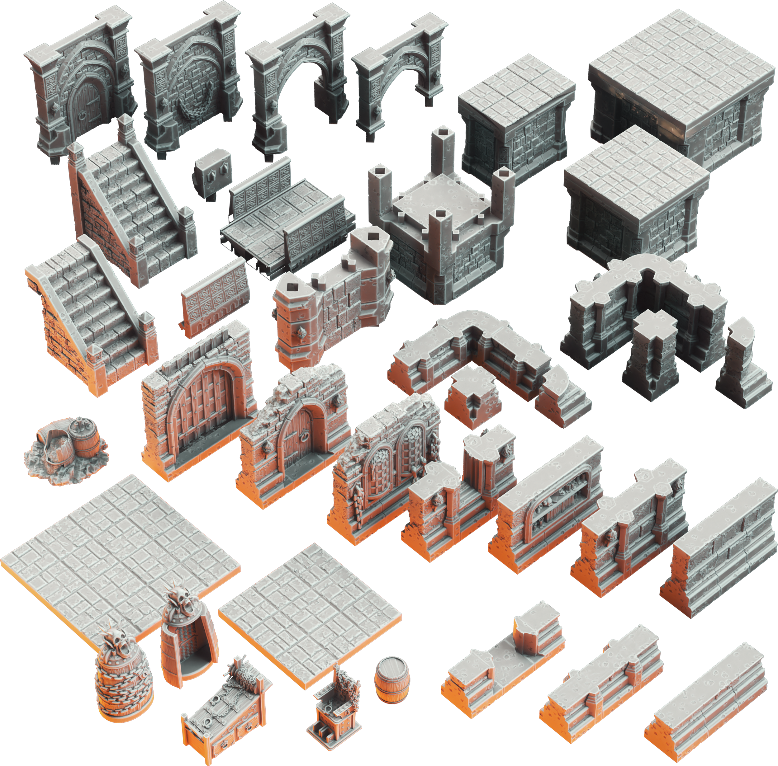 Unpainted resin miniature of The Lion’s Den Citadel - Modular Terrain Set — view 3 of 3