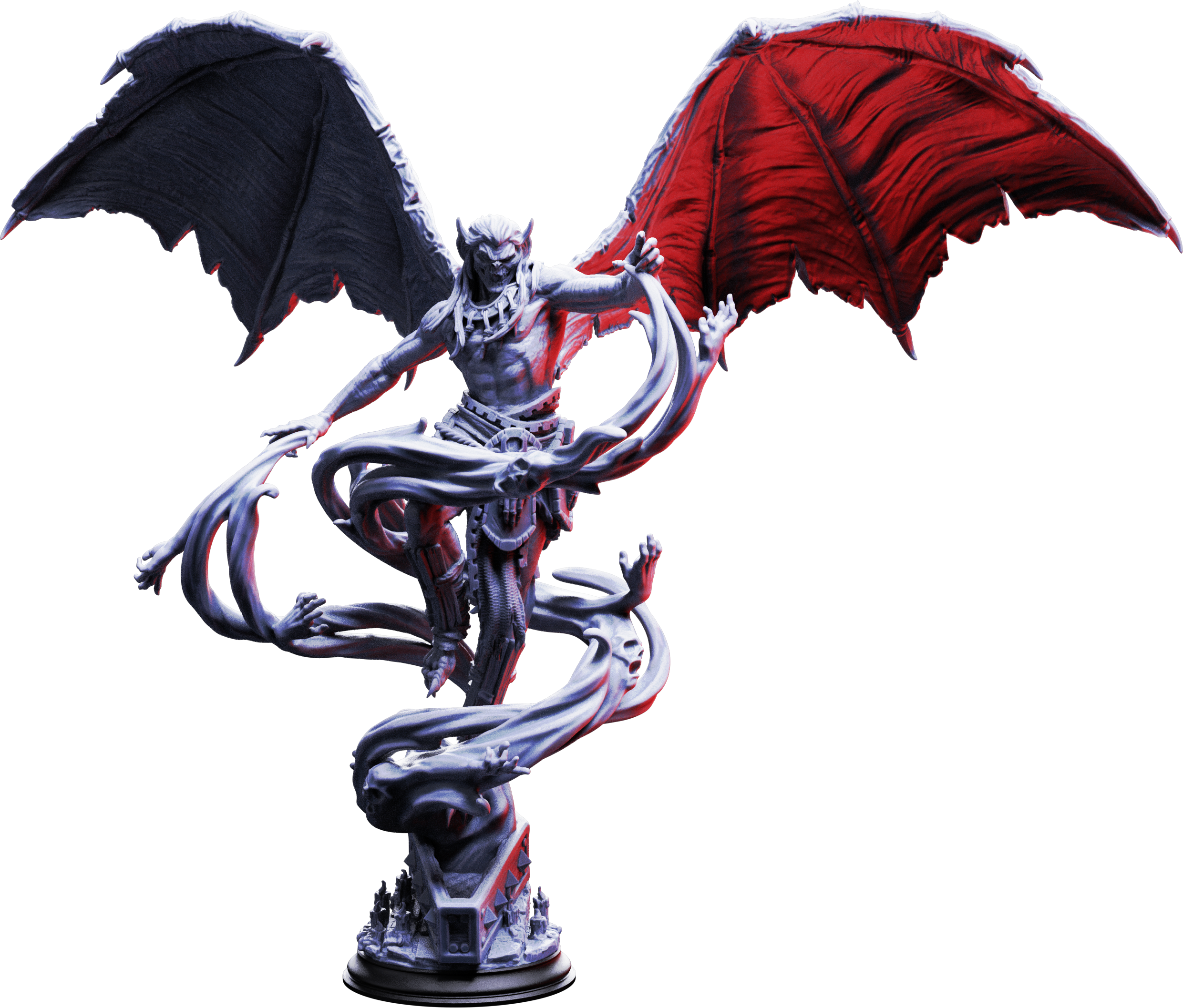 Unpainted resin miniature of Theldranax the Ancient, elder vampire — view 4 of 4