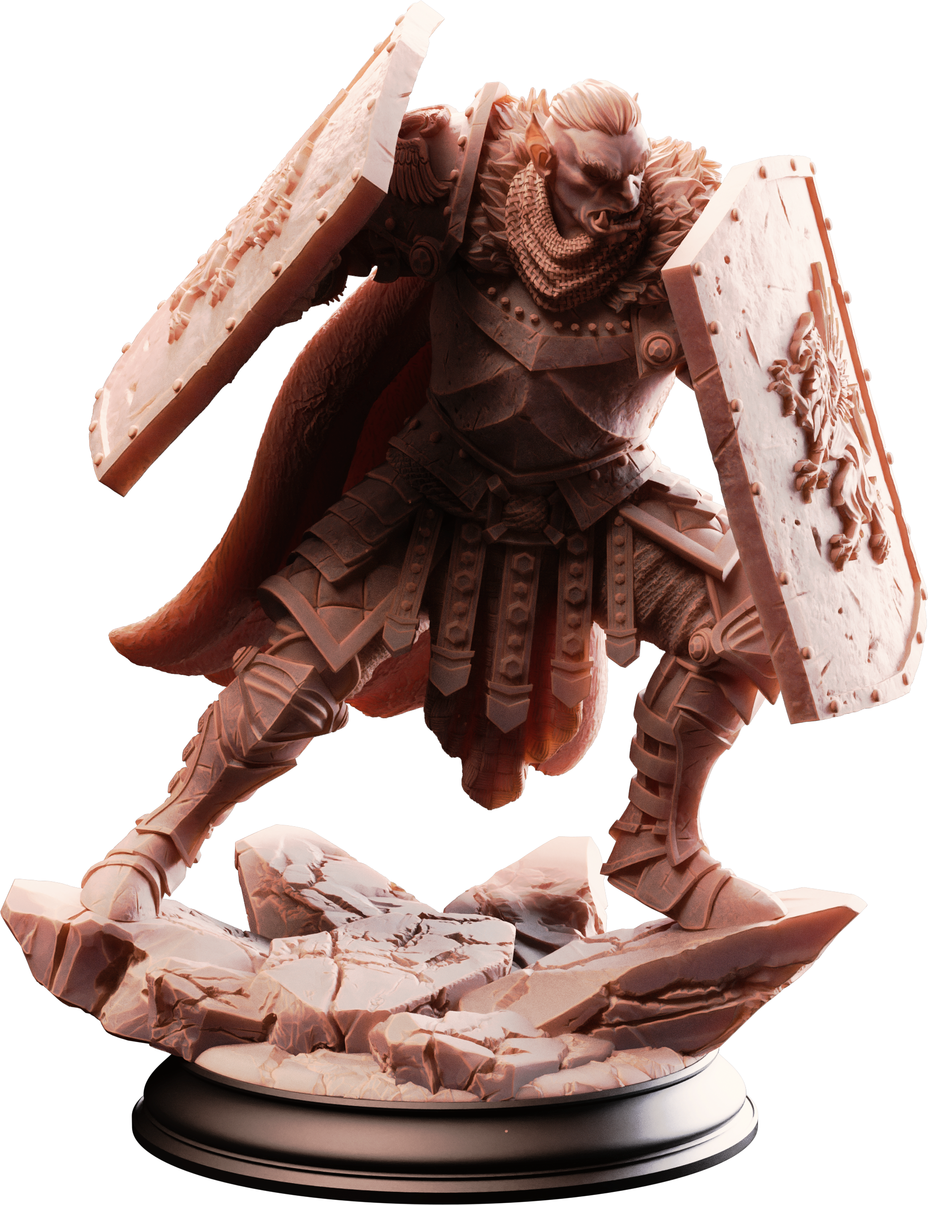 Unpainted resin miniature of Trenon the Remade, golden griffin vanguard — view 4 of 4