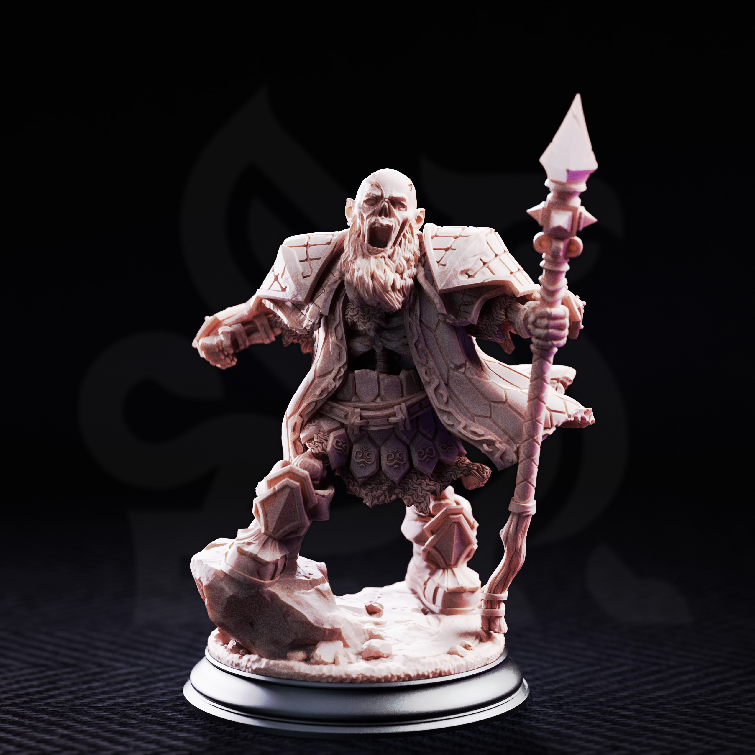 Unpainted resin miniature of Undead Dwarven Brothers — view 2 of 6