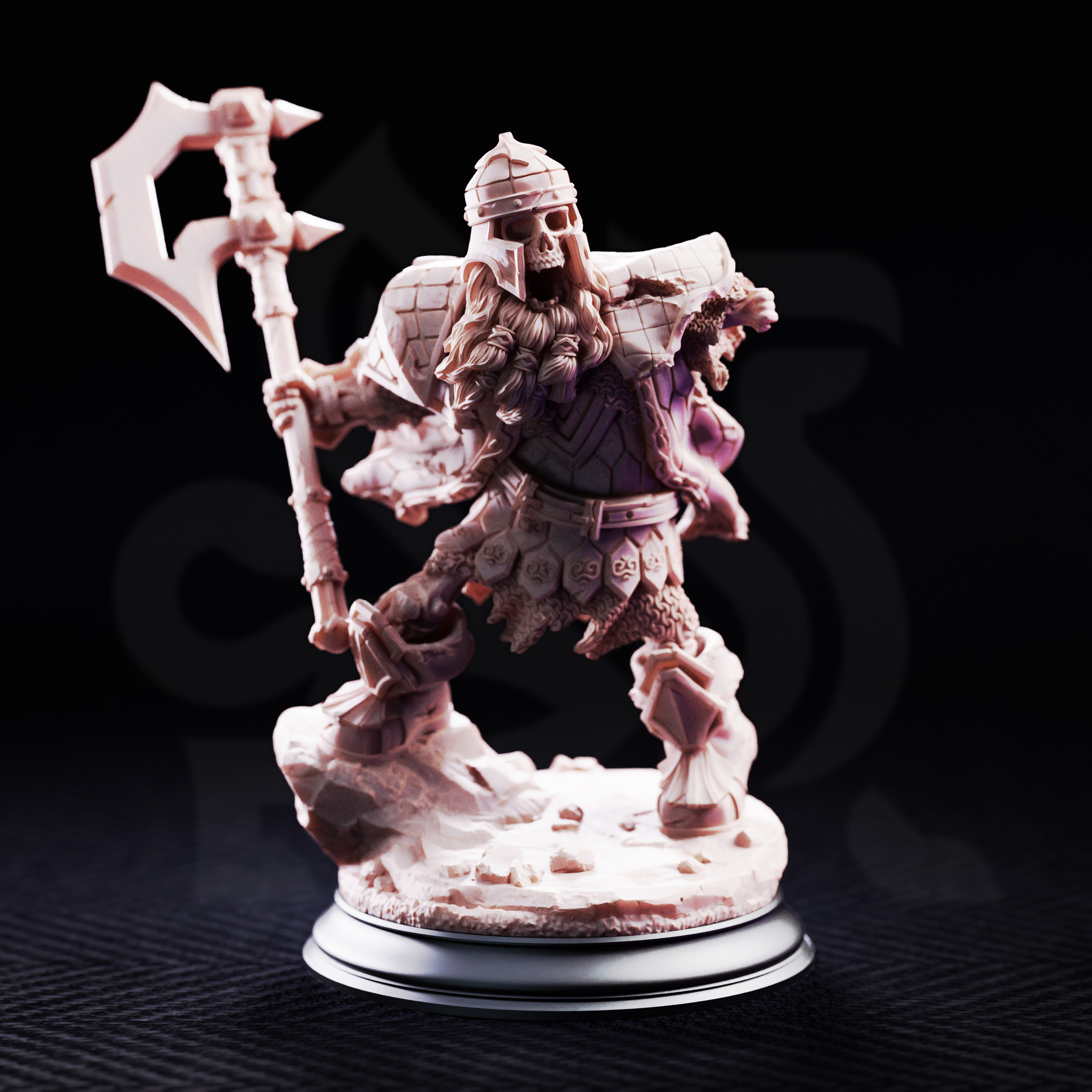 Unpainted resin miniature of Undead Dwarven Brothers — view 3 of 6