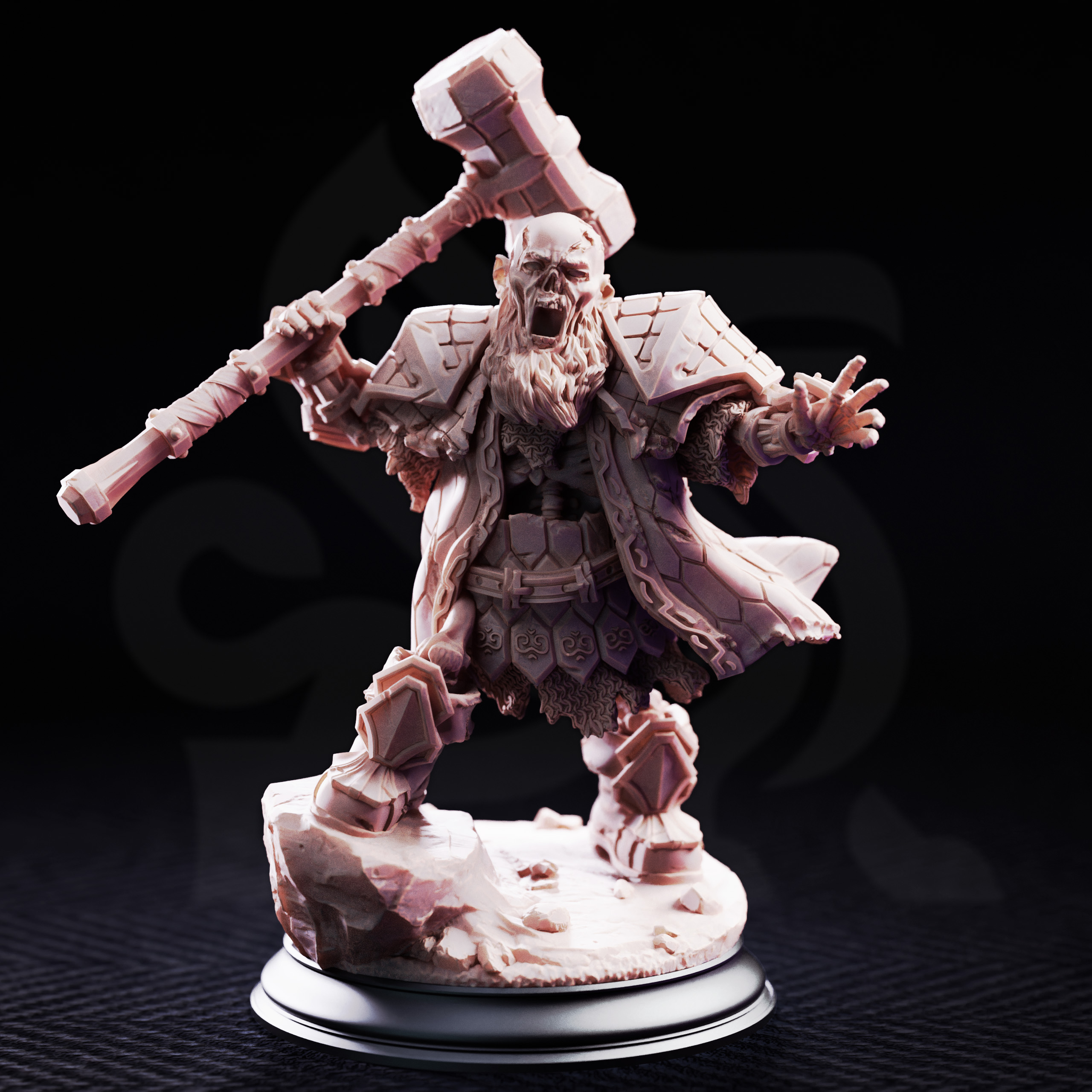 Unpainted resin miniature of Undead Dwarven Brothers — view 5 of 6