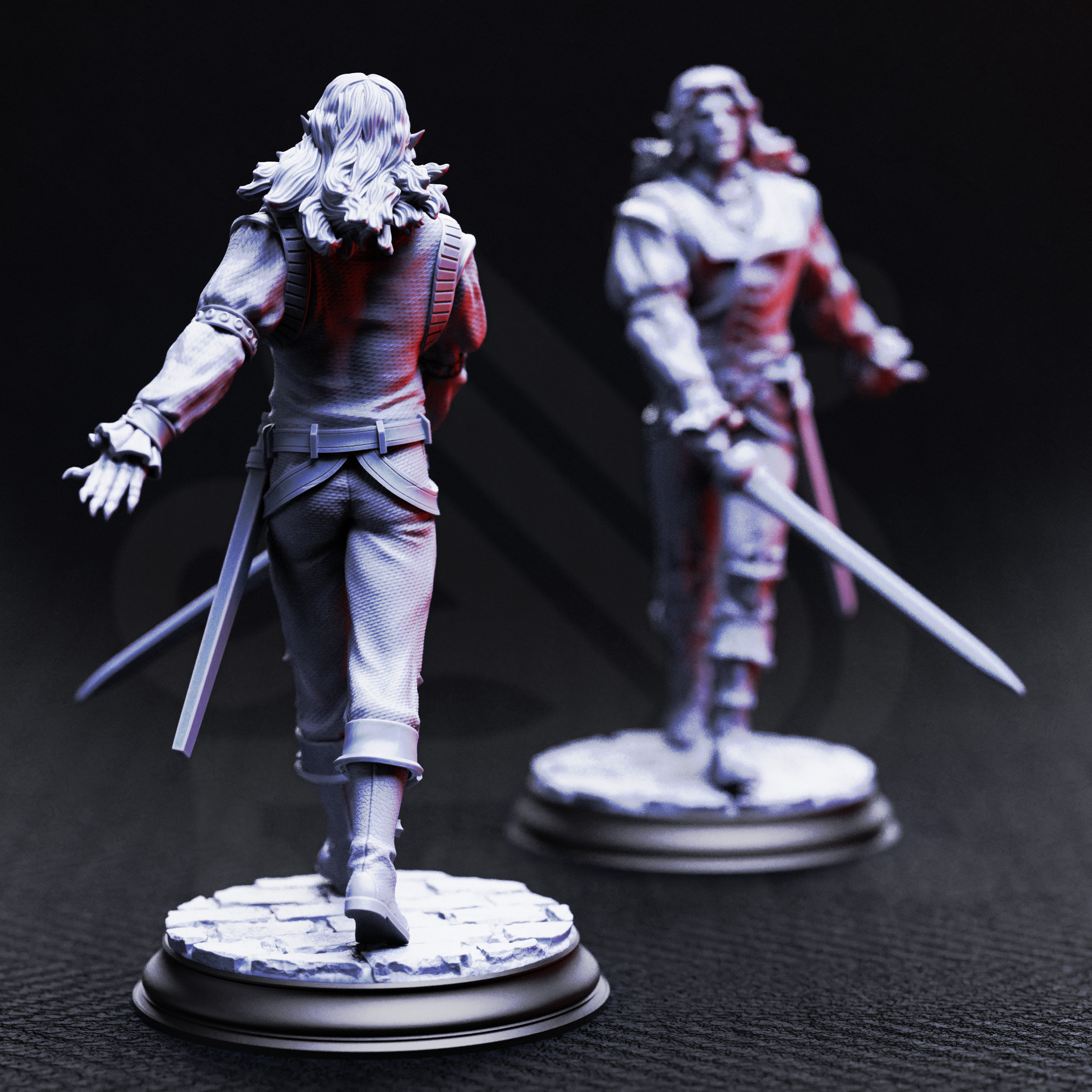 Unpainted resin miniature of Vampire Socialites, guests of the masquerade — view 5 of 6