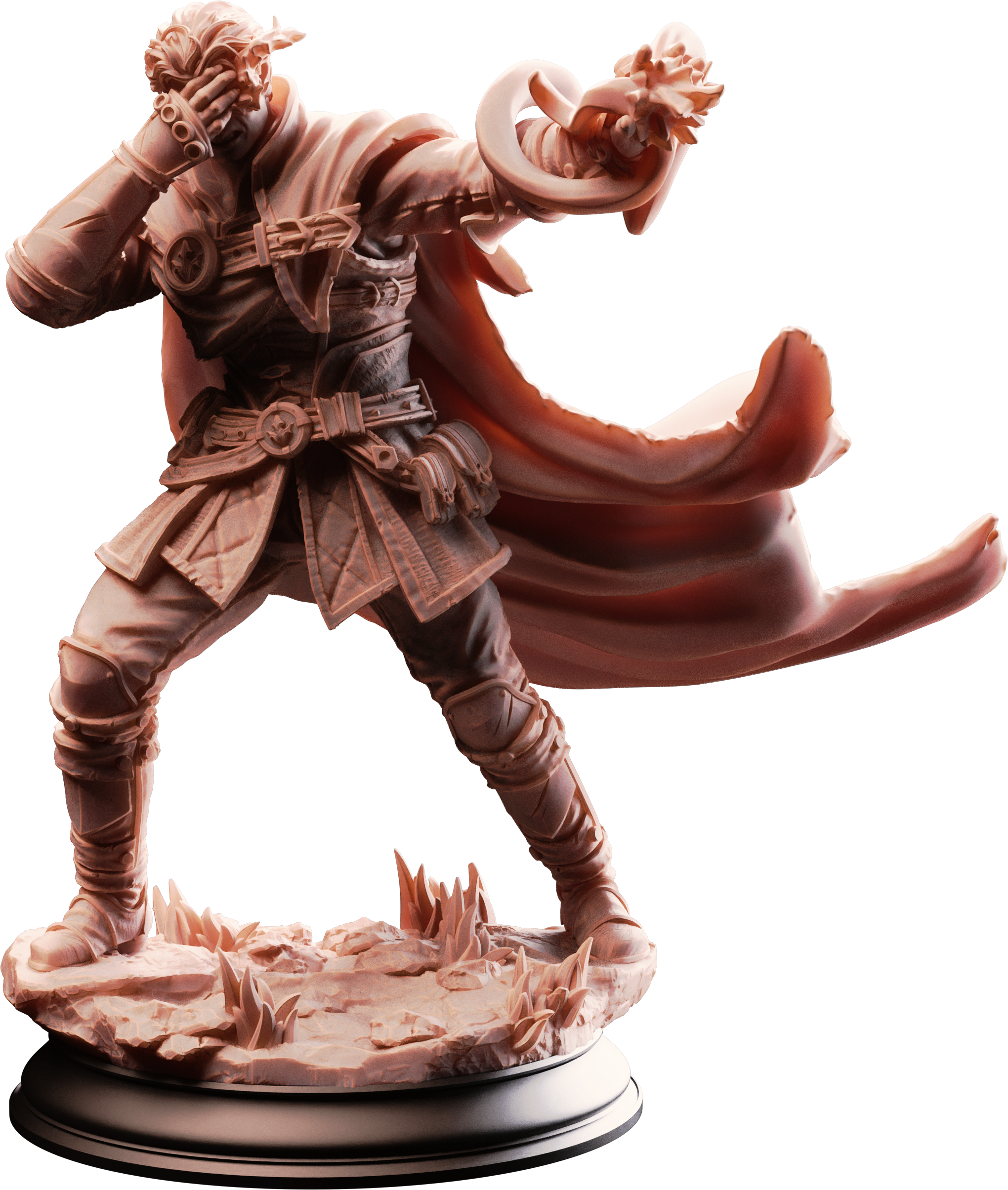 Unpainted resin miniature of Varys Farseeker, inquisitor initiate — view 4 of 4