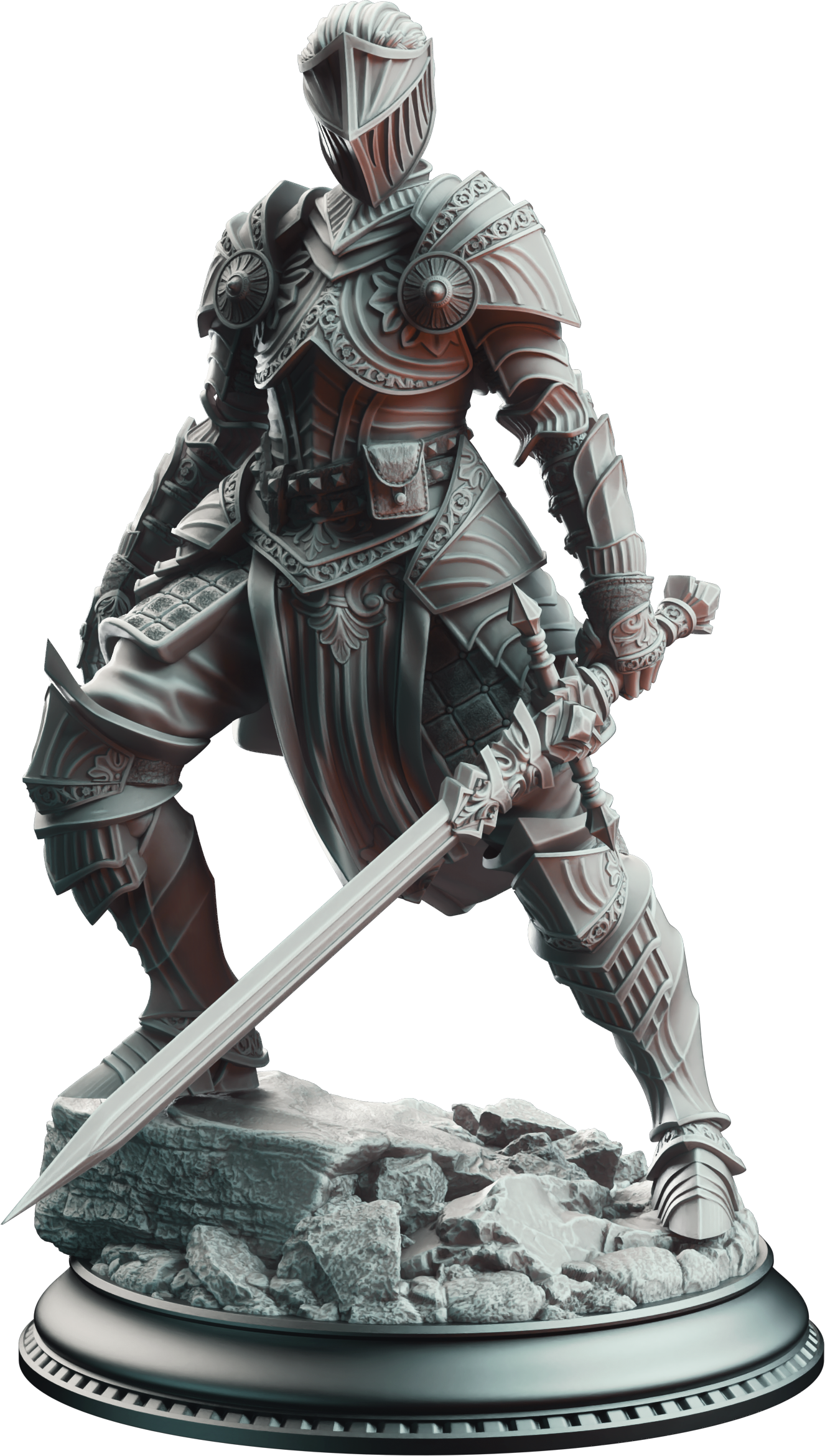 Unpainted resin miniature of Vera Lanius the Absolved - Knight Commander — view 4 of 4