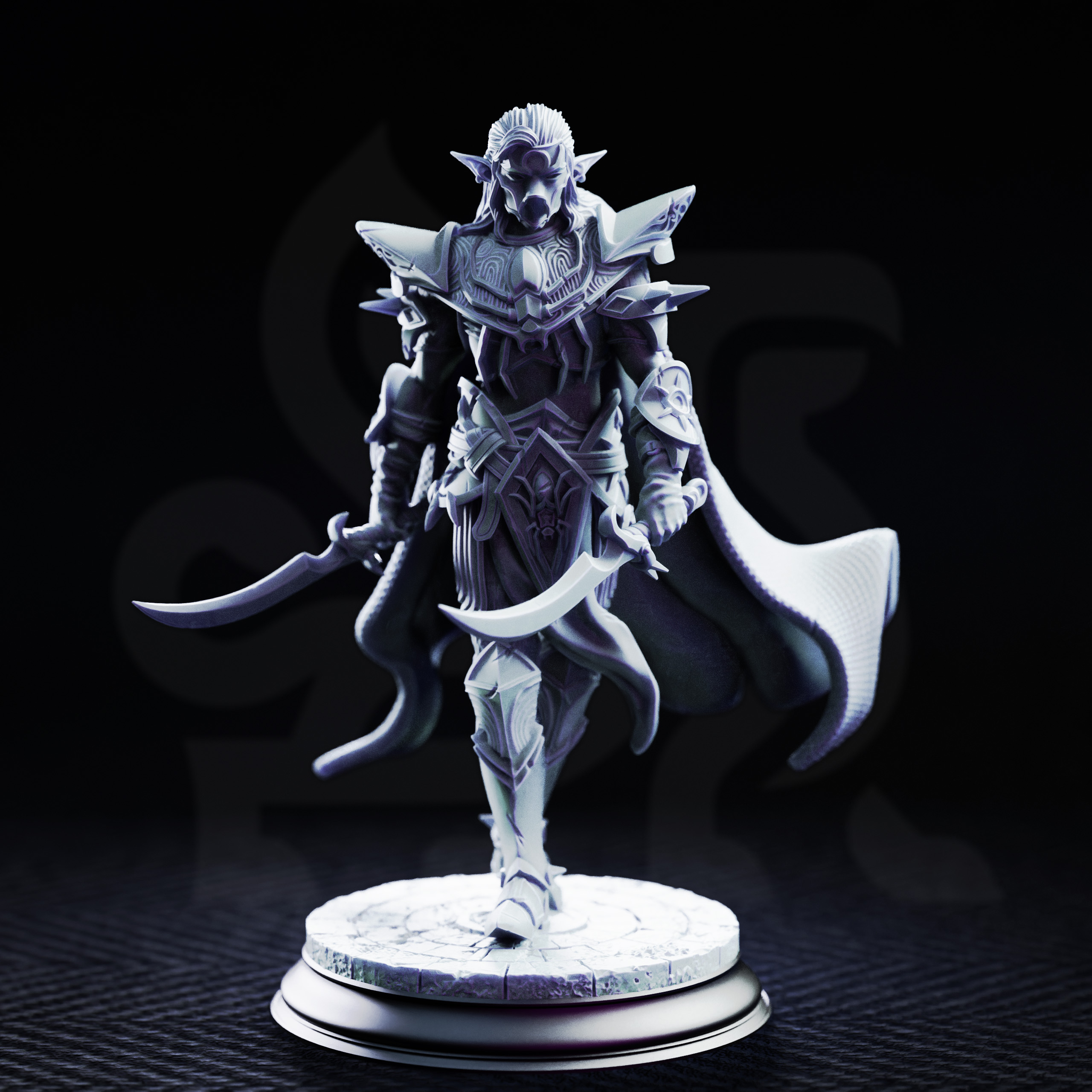 Unpainted resin miniature of Vessels of Irinax, elite drow soldiers — view 2 of 6