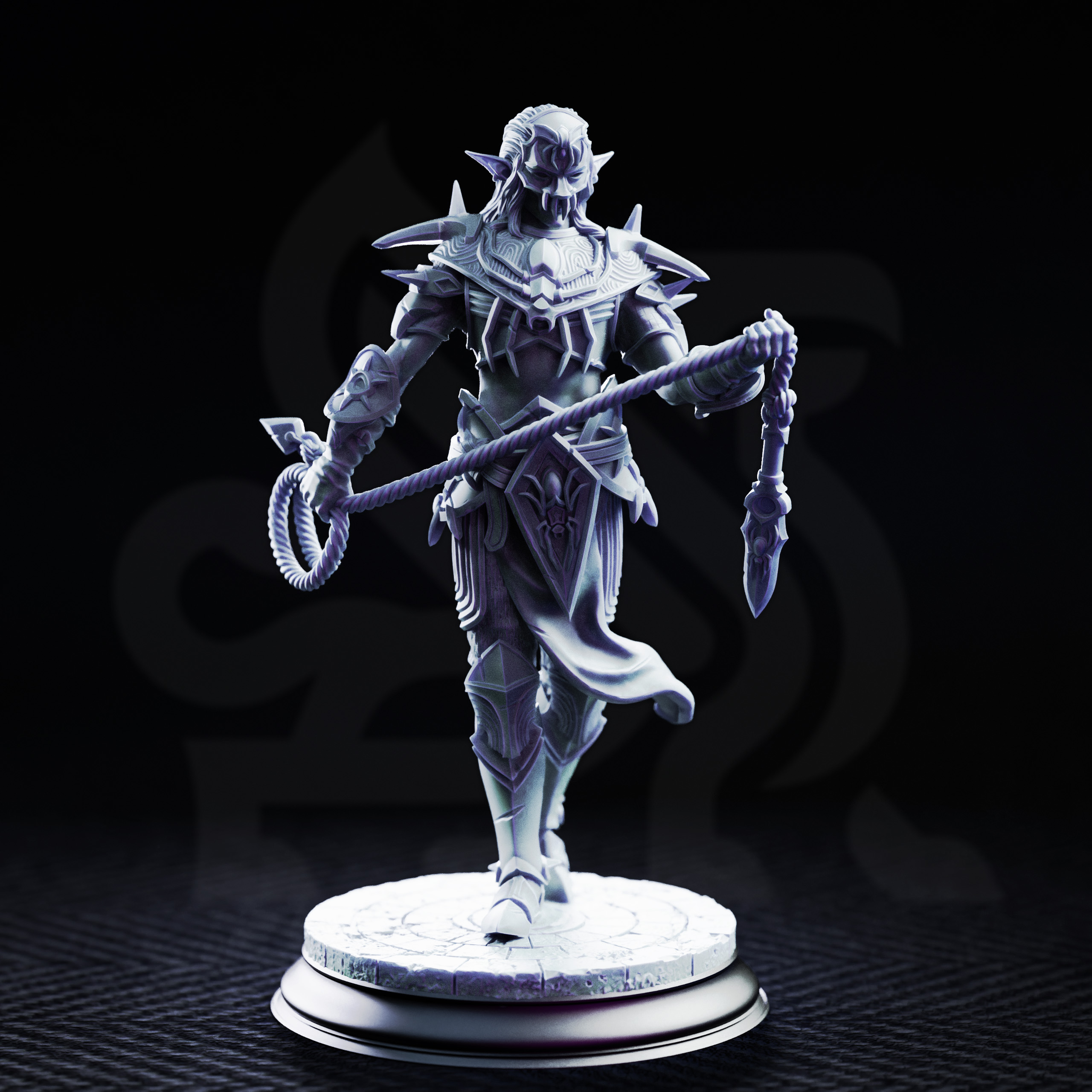 Unpainted resin miniature of Vessels of Irinax, elite drow soldiers — view 3 of 6