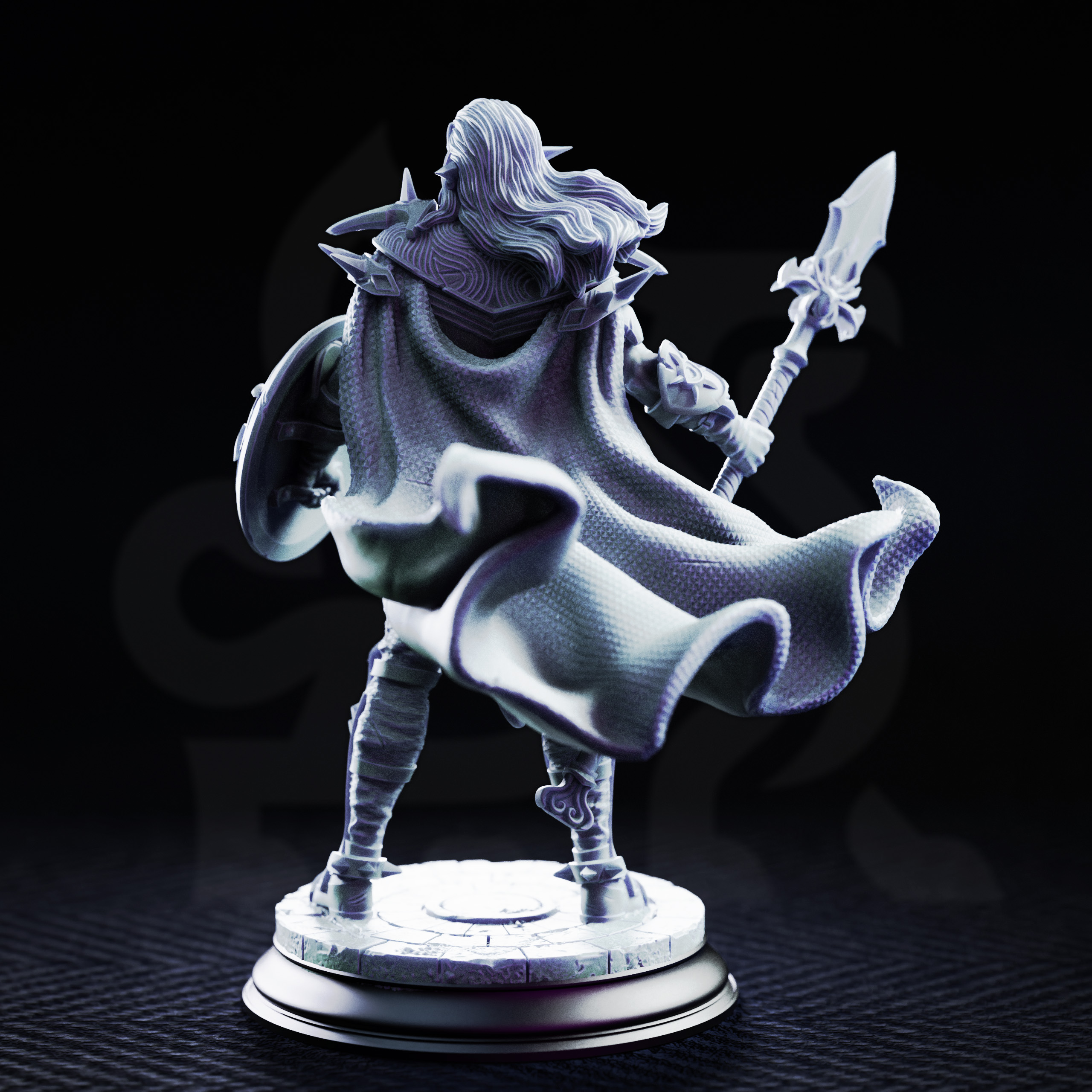 Unpainted resin miniature of Vessels of Irinax, elite drow soldiers — view 5 of 6