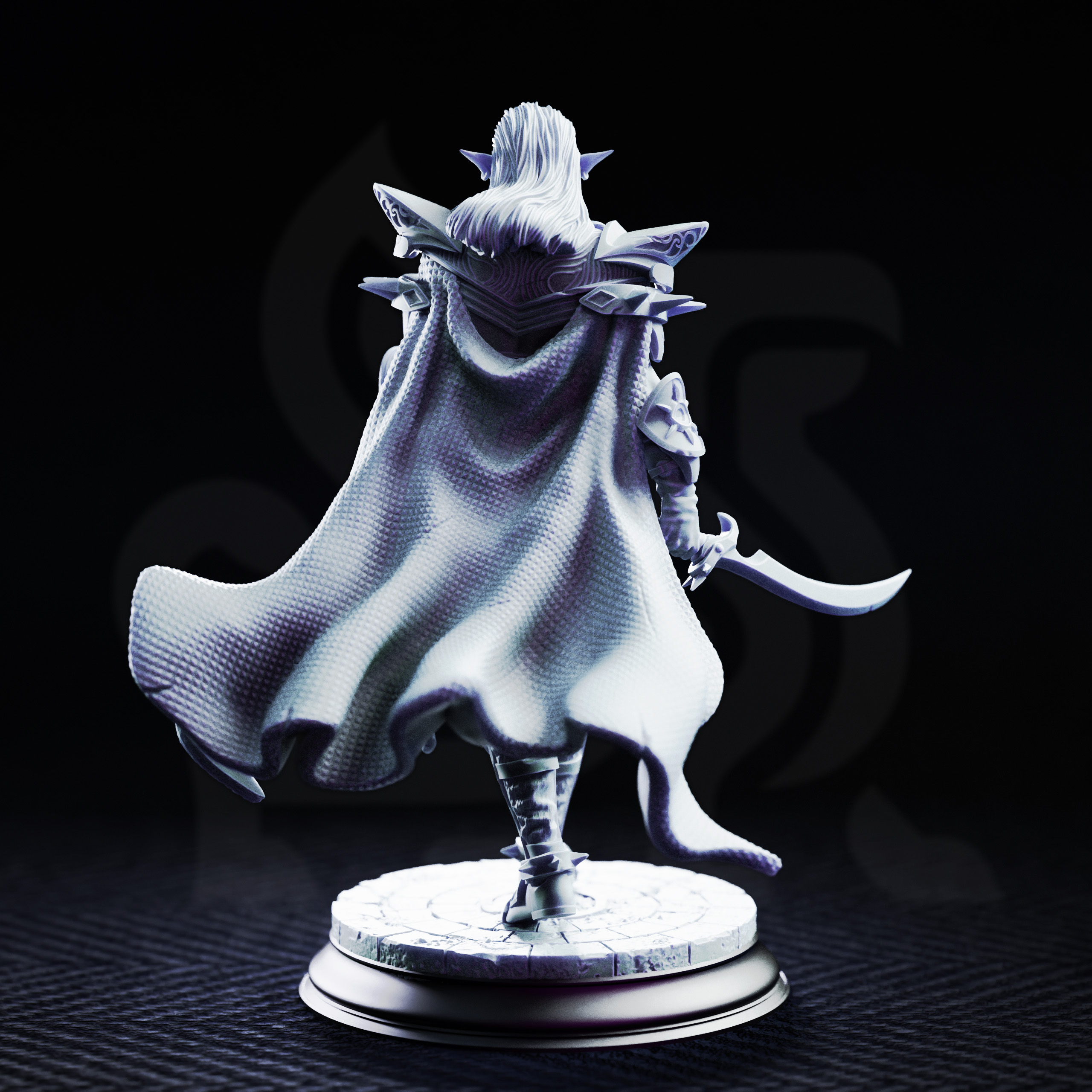 Unpainted resin miniature of Vessels of Irinax, elite drow soldiers — view 6 of 6