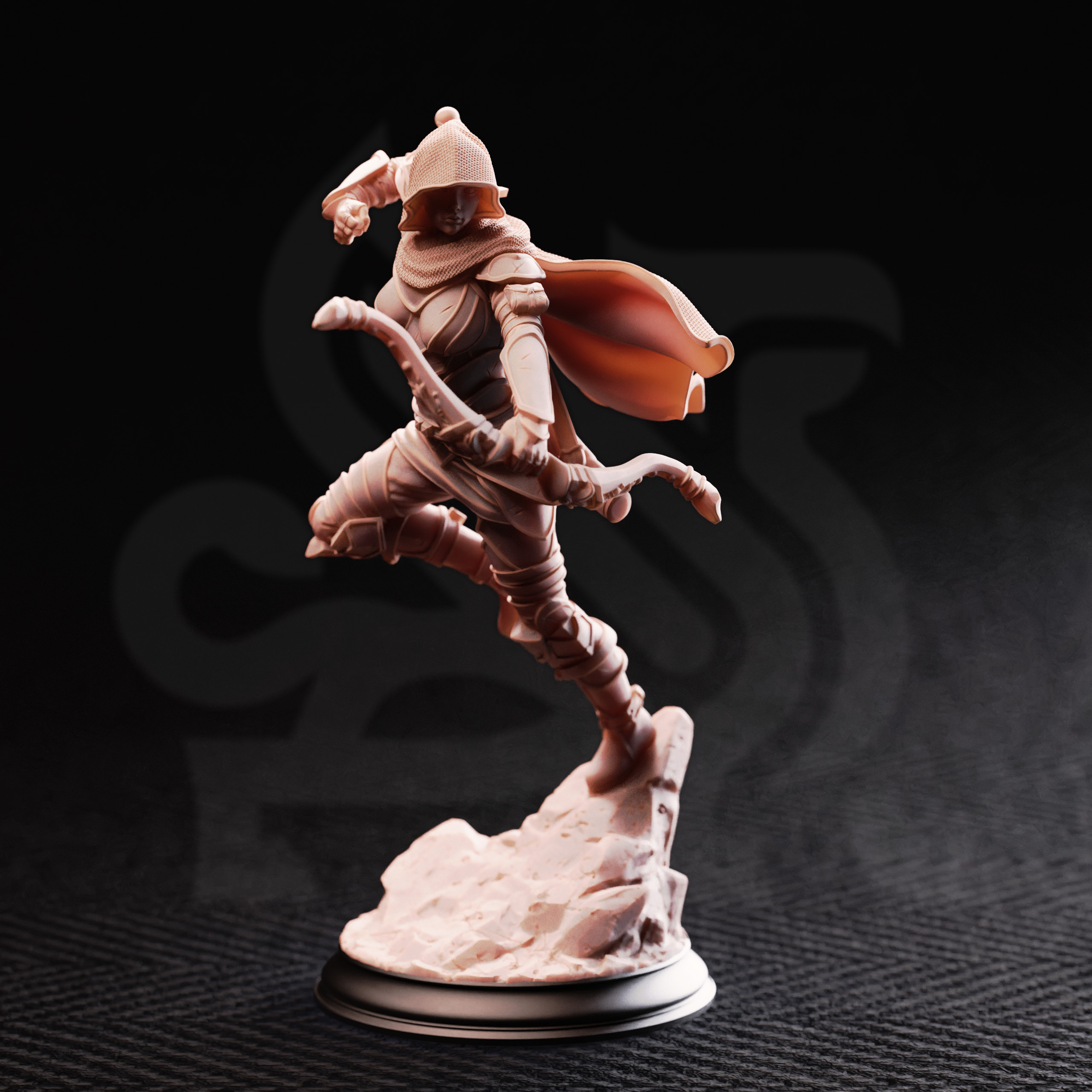 Unpainted resin miniature of Virana, devil hunter — view 2 of 6