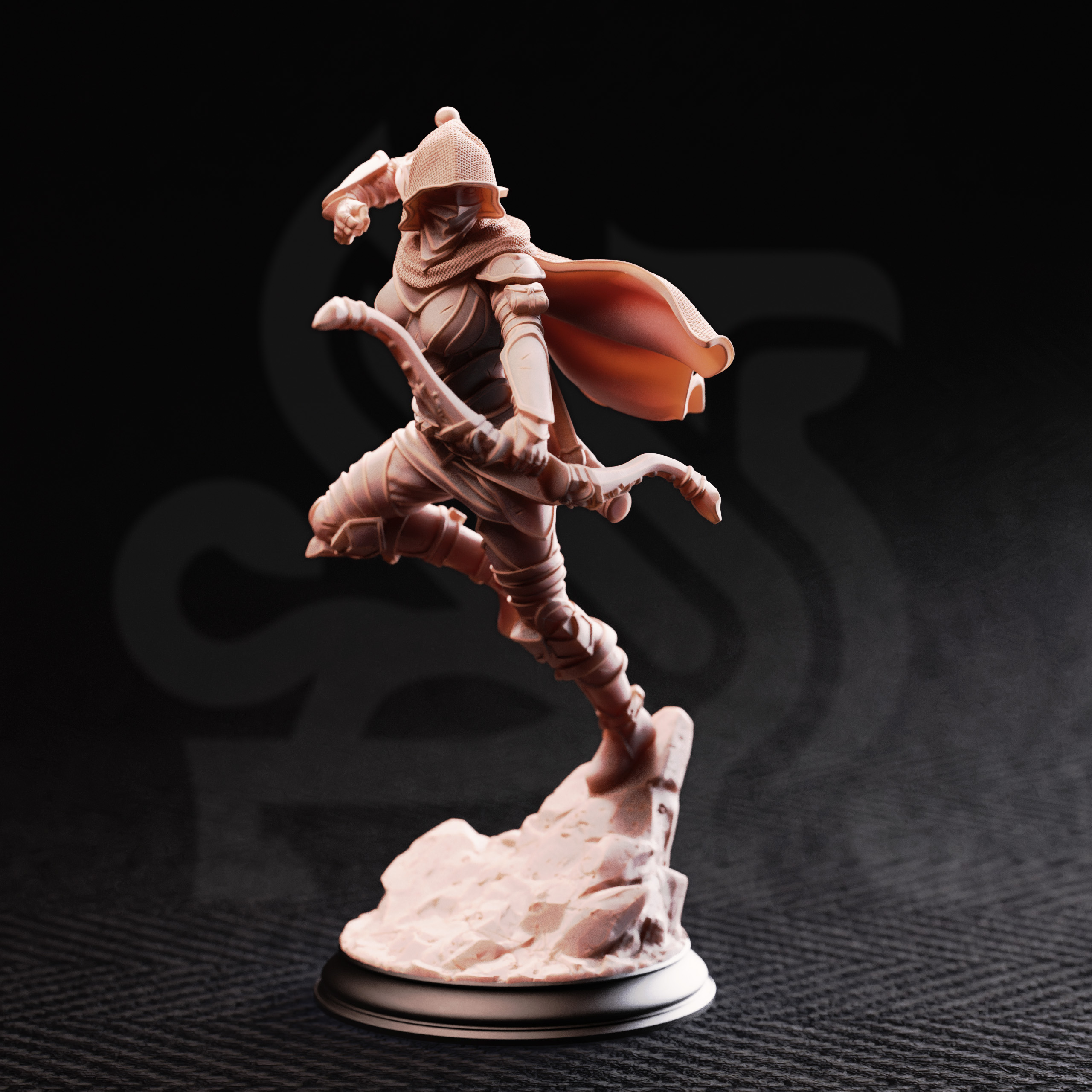 Unpainted resin miniature of Virana, devil hunter — view 3 of 6