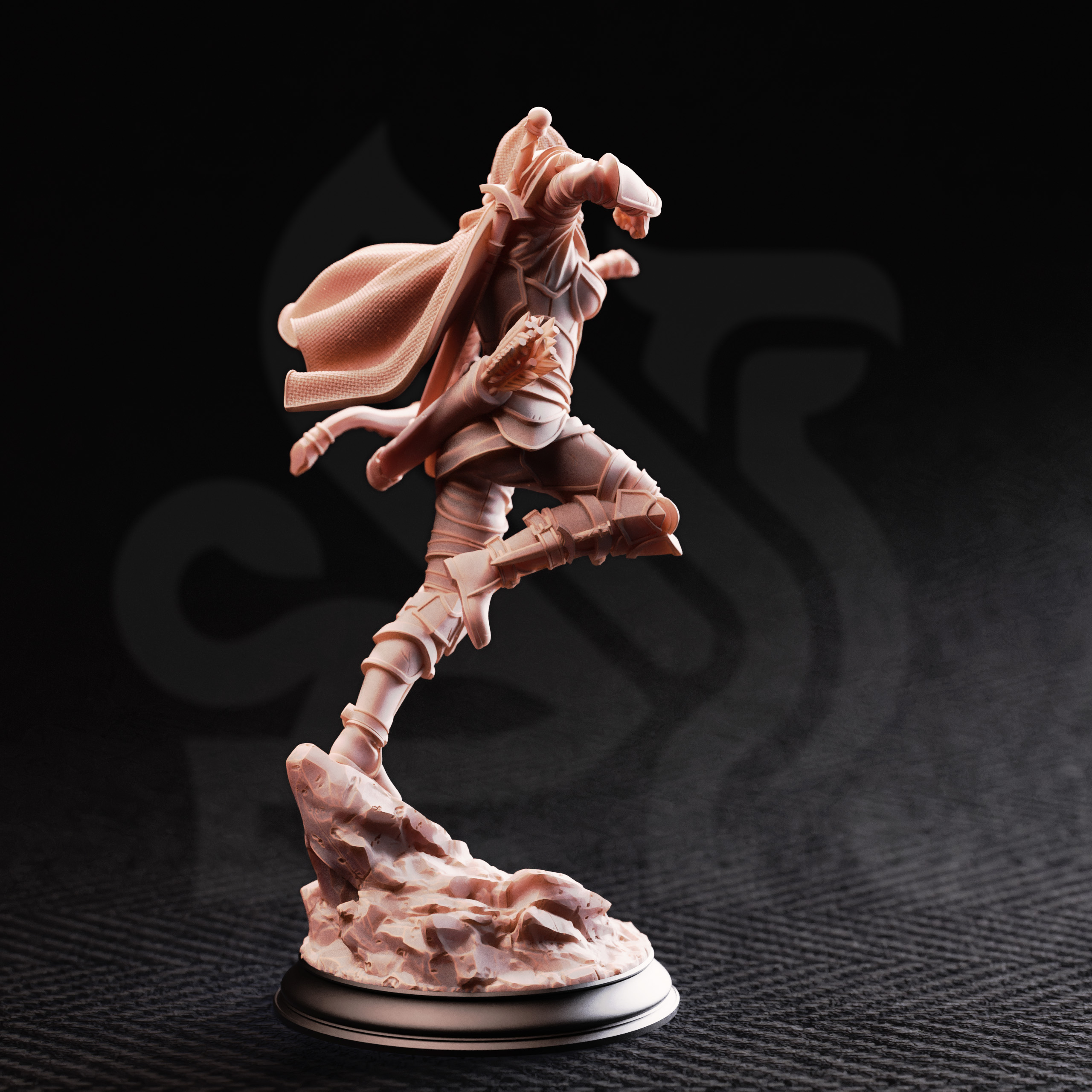 Unpainted resin miniature of Virana, devil hunter — view 6 of 6