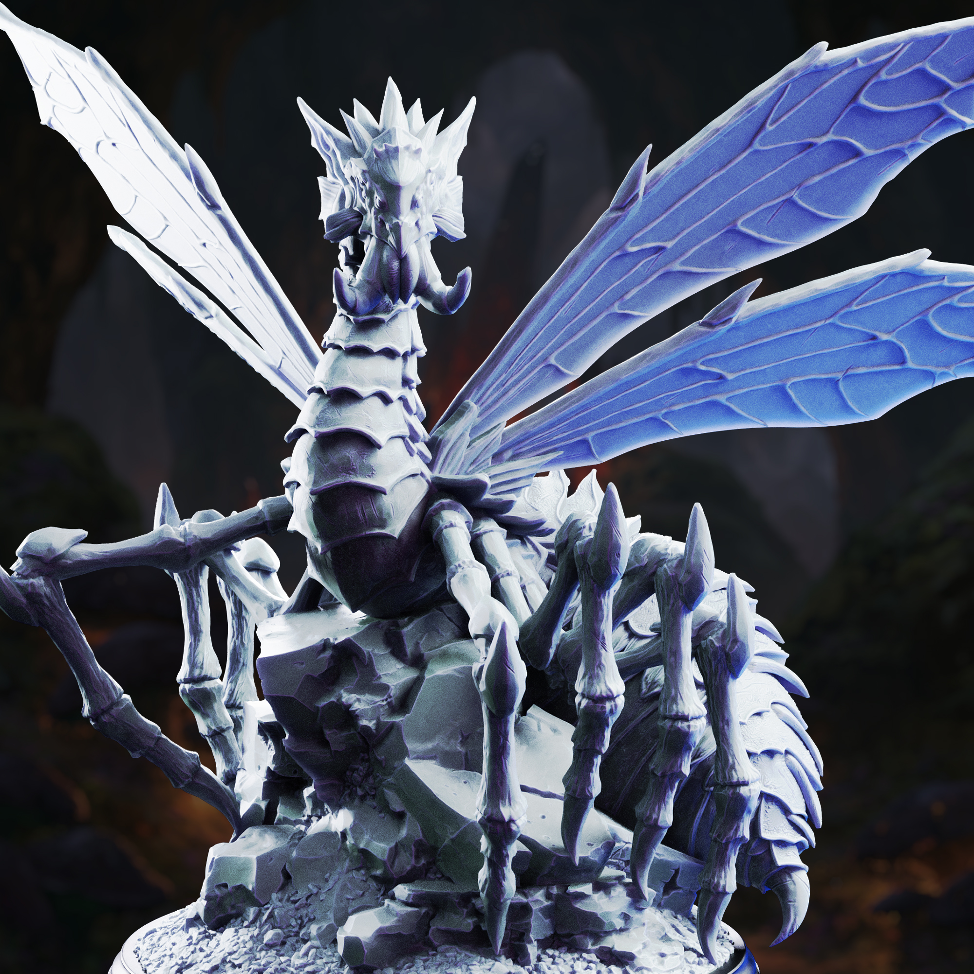 Unpainted resin miniature of Xaniri, dragonspider of irinax — view 2 of 4