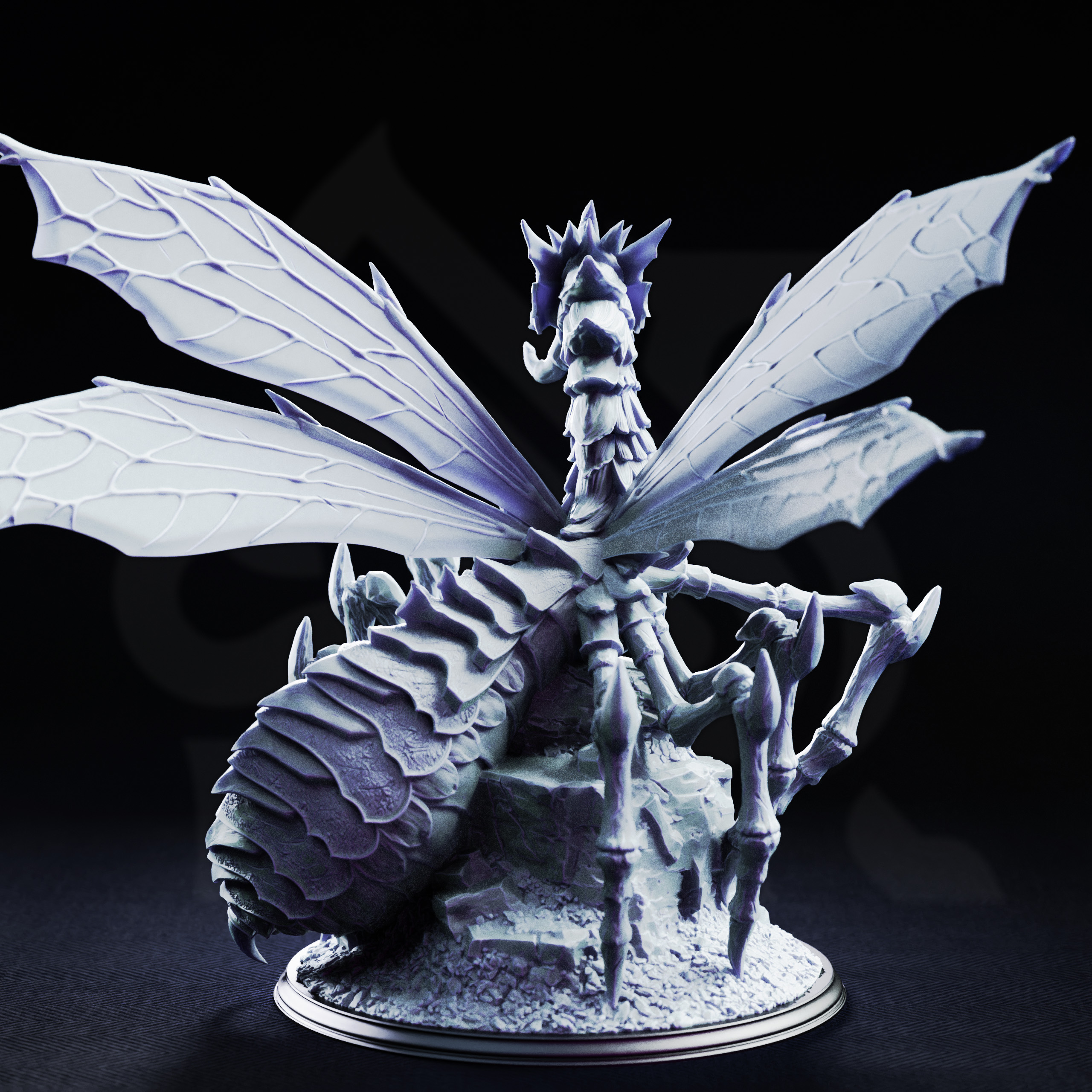 Unpainted resin miniature of Xaniri, dragonspider of irinax — view 3 of 4
