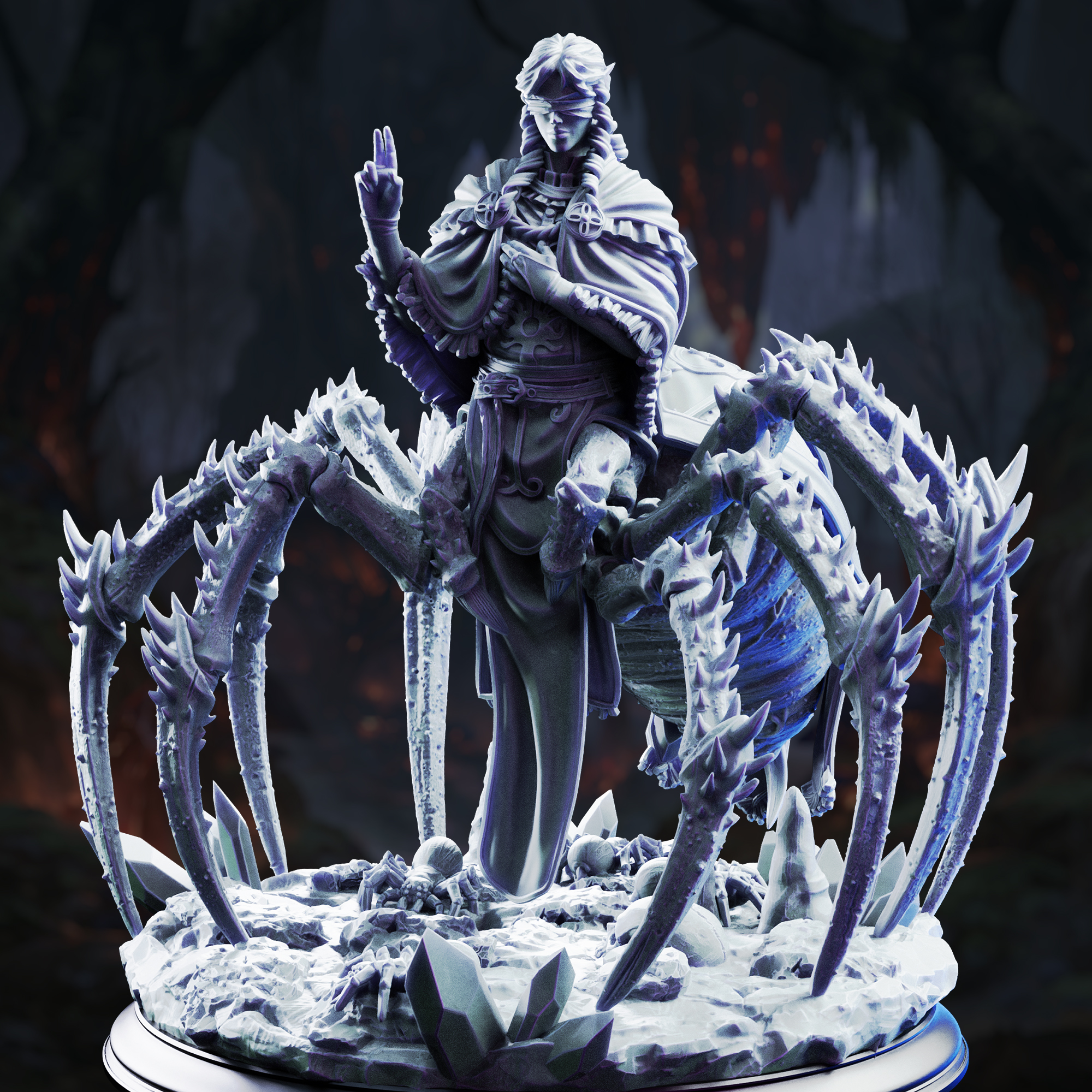 Unpainted resin miniature of Xarinath, daughter of irinax — view 2 of 4