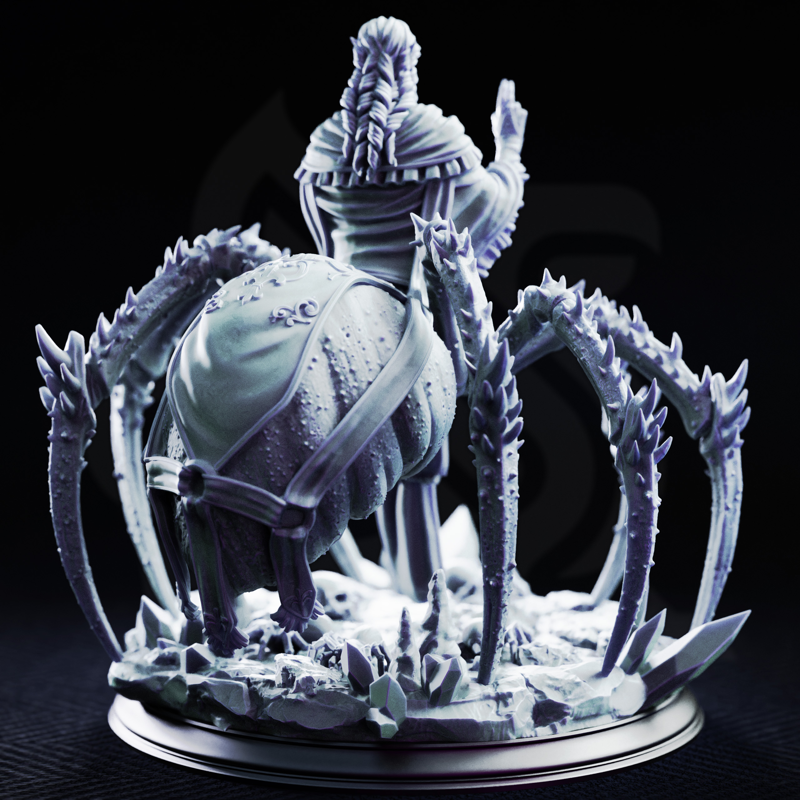 Unpainted resin miniature of Xarinath, daughter of irinax — view 3 of 4