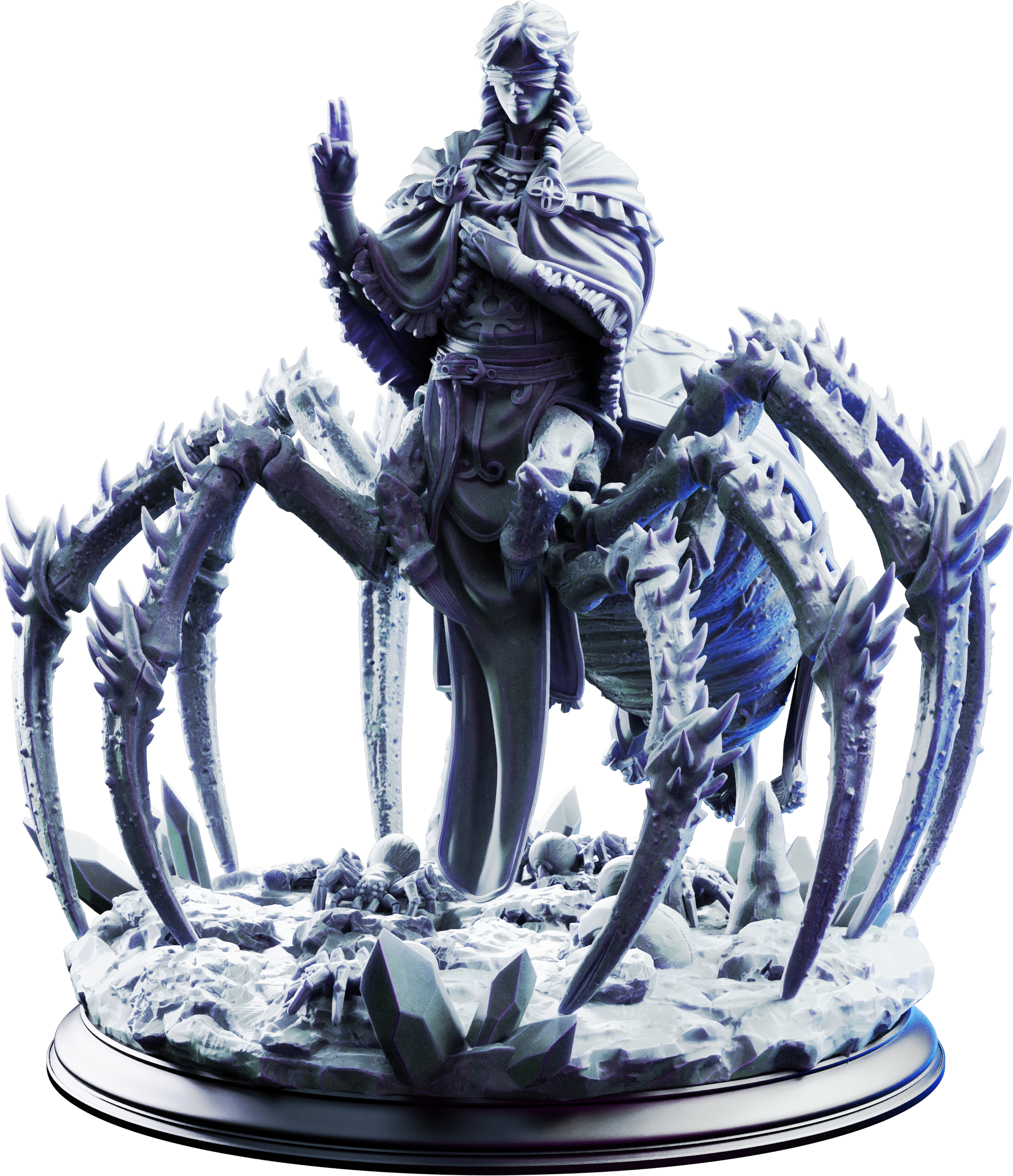 Unpainted resin miniature of Xarinath, daughter of irinax — view 4 of 4